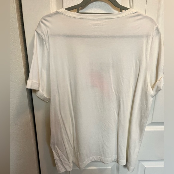 🟡KATE SPADE BROOME STREET PRE-LOVED AUTHENTIC WHITE & RED PARROT COTTON TSHIRT - Picture 4 of 17